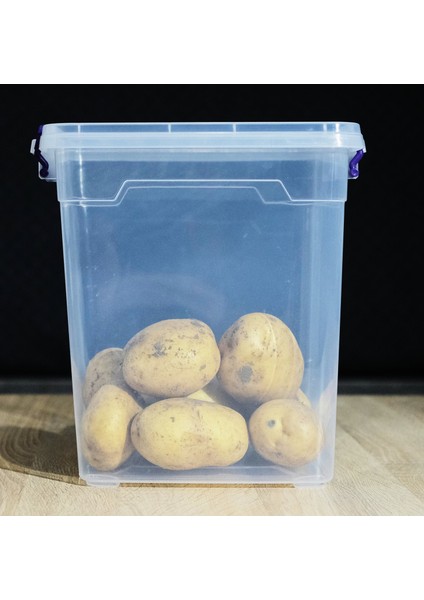 11 Litre Plastik Kilitli Kapaklı Dikey Derin Saklama Düzenleme ve Depolama Kutusu
