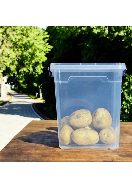 11 Litre Plastik Kilitli Kapaklı Dikey Derin Saklama Düzenleme ve Depolama Kutusu