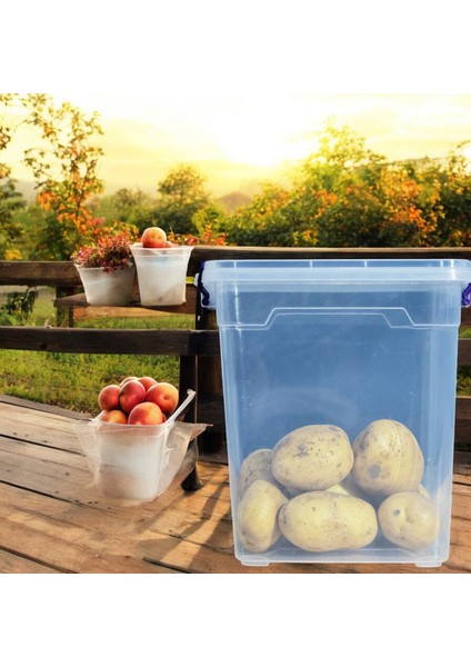11 Litre Plastik Kilitli Kapaklı Dikey Derin Saklama Düzenleme ve Depolama Kutusu