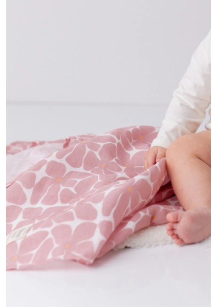 Çok Amaçlı Organik Müslin Örtü - 120X120CM Floral Çiçekli fiyatları