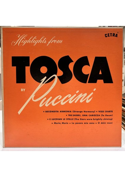 Puccini, Francesco Molinari-Pradelli ‎- Highlights From Tosca Lp - Plak