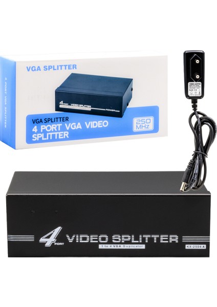 Powermaster PM-6228 4 Port 250 Mhz Monitör Çoklayıcı VGA Splitter Dağıtıcı fiyatları