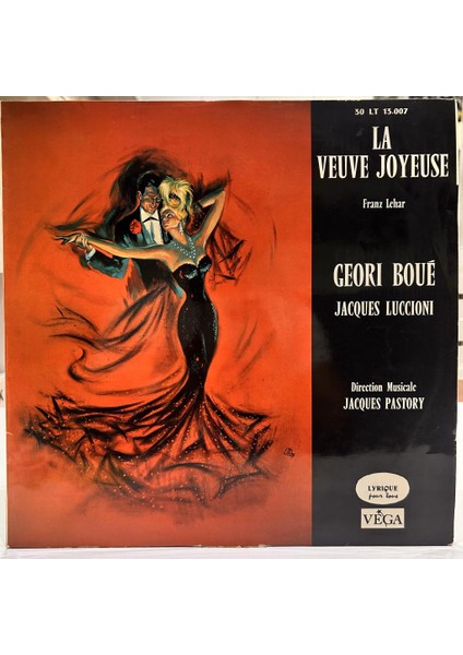 Franz Lehar Geori Boue, Jacques Luccioni, Jacques Pastory ‎- La Veuve Joyeuse Lp - Plak