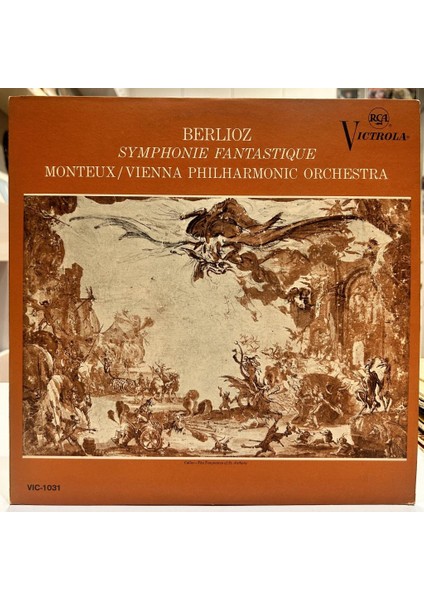 Berlioz - Monteux Vienna Philharmonic Orchestra ‎- Symphonie Fantastique 1963 Baskı Lp - Plak
