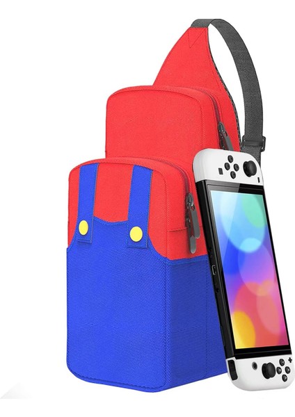 Nintendo Switch ile Uyumlu Taşınabilir Omuz Çantası OLED Mavi (Yurt Dışından)