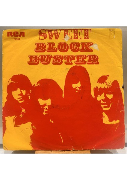 The Sweet ‎- Block Buster Need A Lot Of Lovin' 1973 Baskı 45'lik - Plak