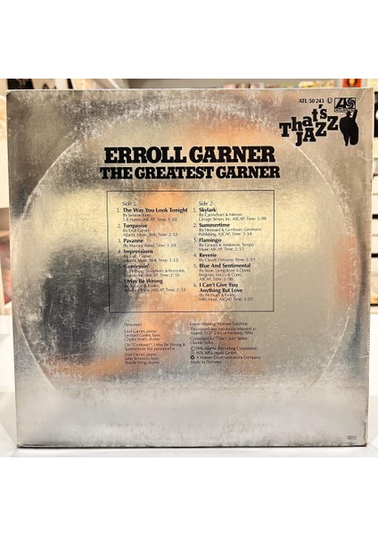 Erroll Garner - The Greatest Garner 1976 Baskı Lp - Plak