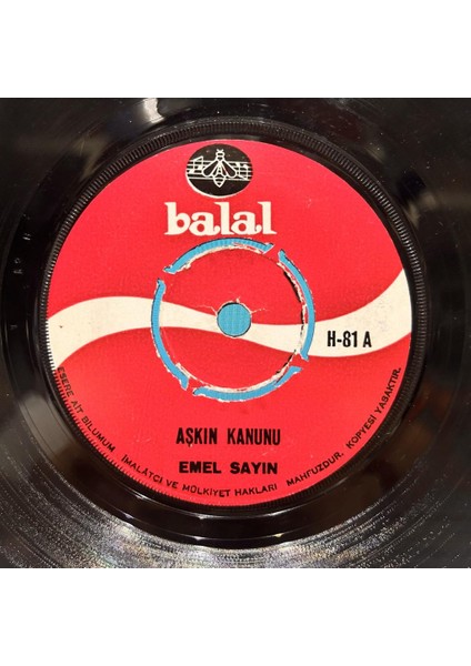 Emel Sayin - Aşkin Kanunu Senin Yüzünden 1970 Baskı 45'lik - Plak fiyatları