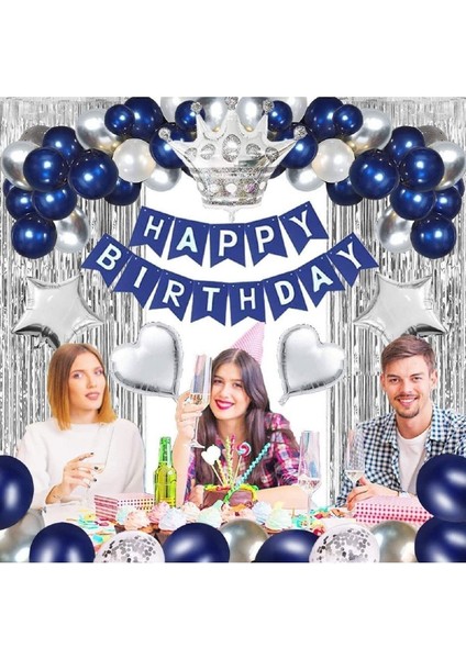 Kral Taçlı Balon Zinciri Doğum Günü Seti Iyi Ki Doğdun Doğum Günü Parti Süsü fiyatları