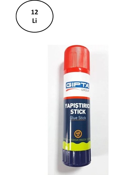 Lokal Marketing Gıpta Glue Stick Yapıştırıcı 40 gr Beyaz 12'li - LKM7310-9888