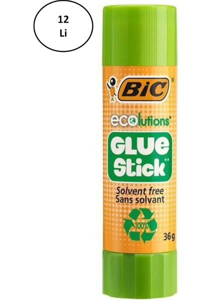 Lokal Marketing Bic 9192541 Ecolutıon Glue Stıck Yapıştırıcı 36 gr 12'li - LKM1449-5582