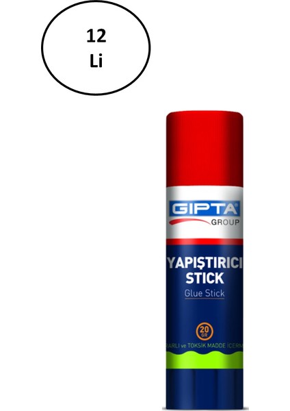 Lokal Marketing Gıpta 20 gr Glue Stick Yapıştırıcı Beyaz 12 Li - LKM4882-6212