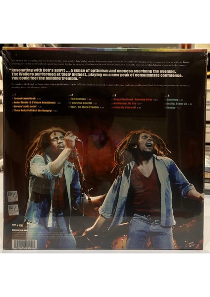 Bob Marley and The Wailers - Live At The Rainbow, 4th June 1977 Lp - Plak