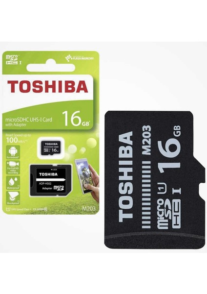 16 GB Microsd Hafıza Kartı Microsdhc Uhs-1 100 Mb/s+ Adaptör