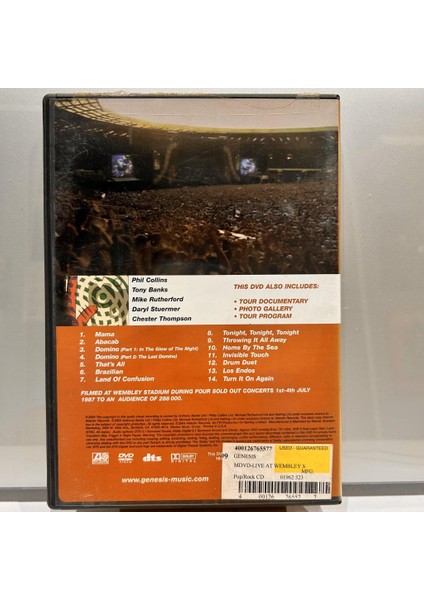 Genesis ‎– Live at Wembley Stadium DVD