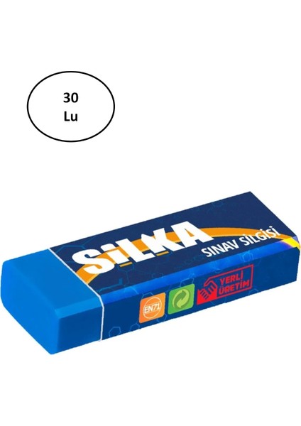 Lokal Marketing Silka Art.10 Sınav Silgisi Lacivert (30 Lu Kutu) - LKM4775-1906