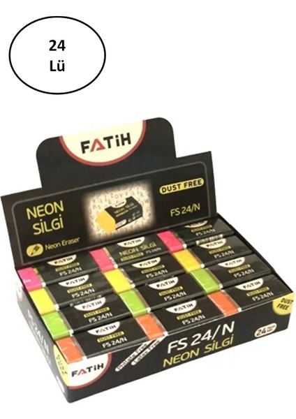 Lokal Marketing Fatih Neon Silgi FS24 FA36025SLNE (24 Lü Paket) - LKM6721-7763