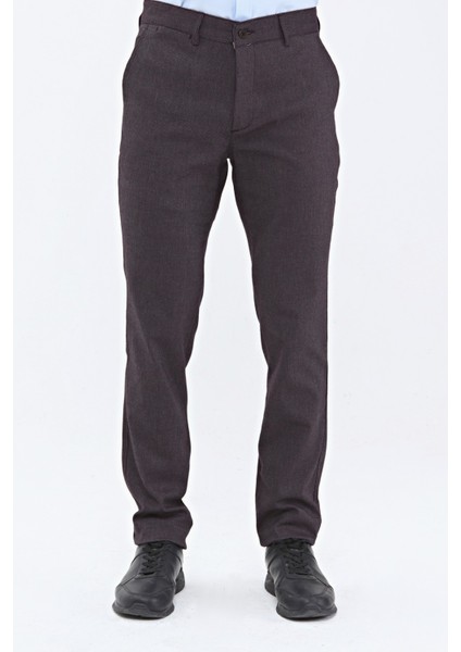 Bordo Dokuma Pamuk Karışımlı Chino Erkek Pantolon fiyatları