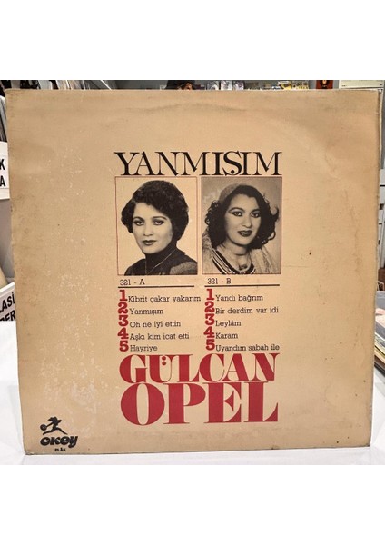 Gülcan Opel - Yanmişim 1982 Baskı Lp - Plak