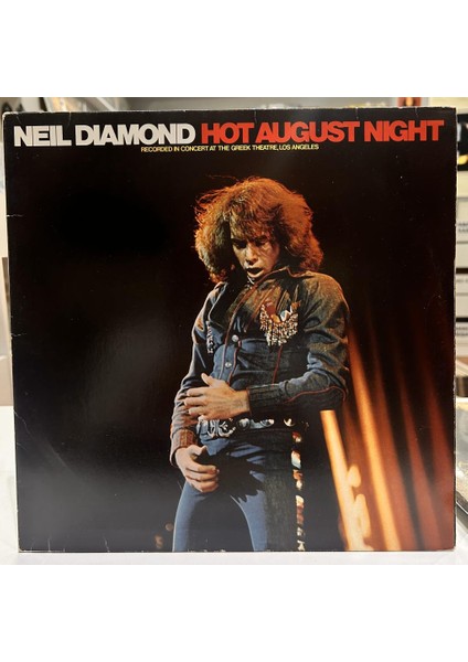 Neil Diamond ‎- Hot August Night 1980 Baskı Lp - Plak