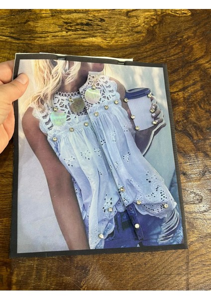 24 x 20 cm 3 Boyutlu Zirkon Taşlı Kız Arma Dikiş Aplike