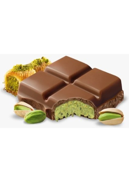 Dubai Çikolatası Antep Fıstıklı Kadayıflı Dolgulu Sütlü Dubai Çkolatası 100 gr x4 Adet