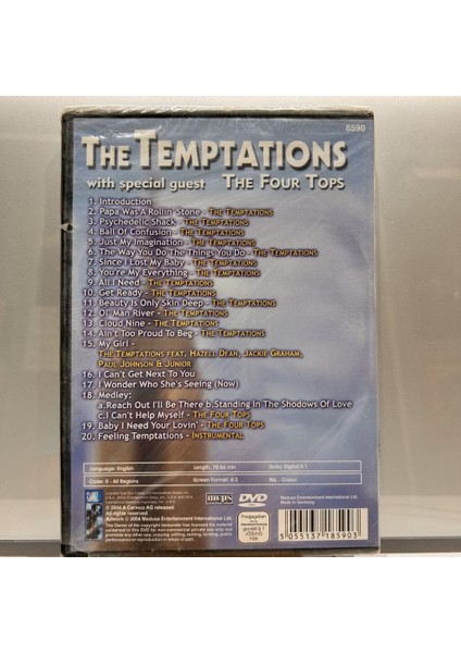 The Temptations with Special Guest the Four Tops ‎DVD