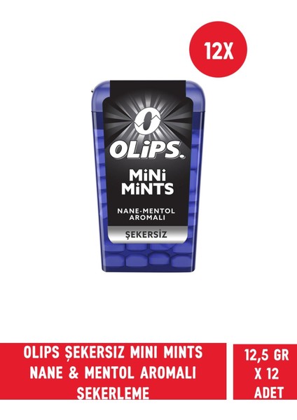 Mini Mints Şekersiz Nane & Mentol Aromalı Şekerleme 12,5 gr - 12 Adet