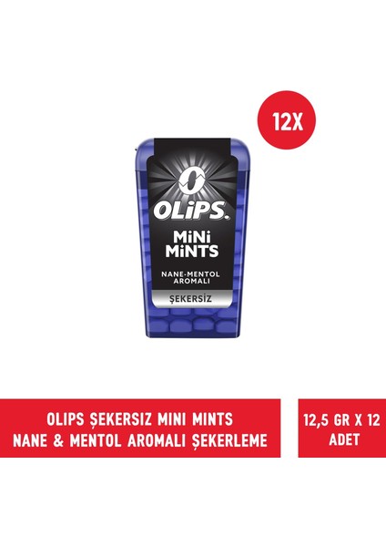 Mini Mints Şekersiz Nane & Mentol Aromalı Şekerleme 12,5 gr - 12 Adet