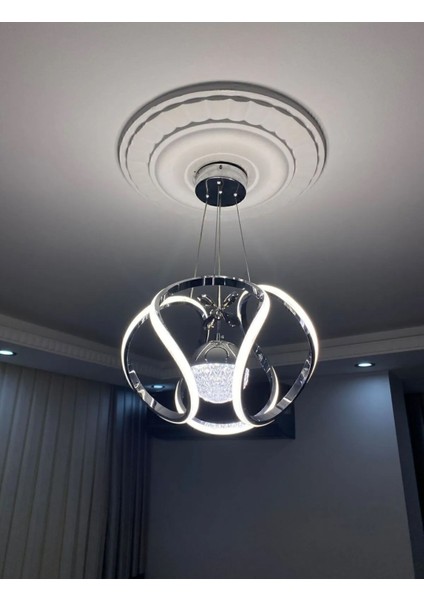Lx Avize Krom Ledli Modern Şık