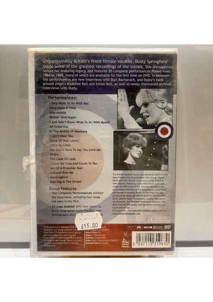 Dusty Springfield ‎– Once Upon A Time 1964-1969 DVD