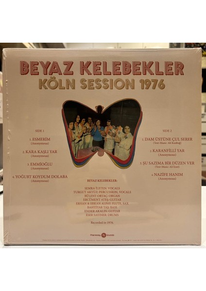 Beyaz Kelebekler - Köln Session 1976 Lp - Plak