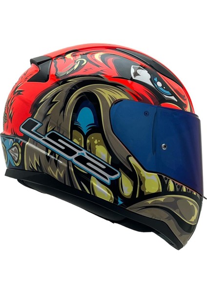 Rapıd 2 Spox Kırmızı Gri Kask+Spoiler