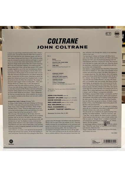 John Coltrane - Coltrane 180GR Audiophile Baskı Lp - Plak fiyatları