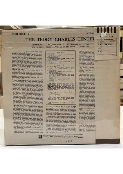 The Teddy Charles Tentet 1972 Japon Baskı Lp - Plak fiyatları