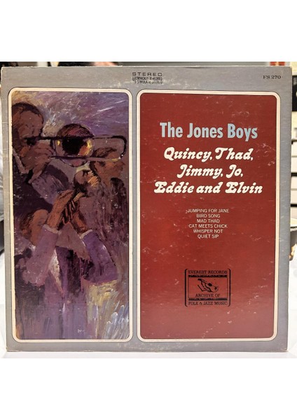 The Jones Boys - Quincy, Thad, Jimmy, Jo, Eddie And Elvin 1973 Baskı Lp - Plak