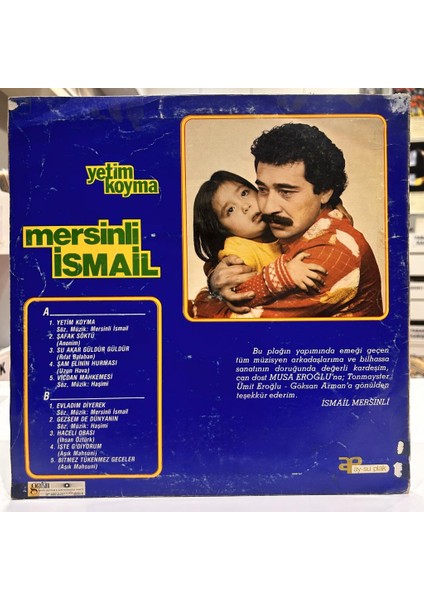 Mersinli Ismail - Yetim Koyma 1980 Ler Baskı Lp - Plak