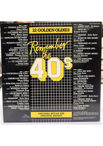 Remember The 40's - 32 Golden Oldies Lp - Plak
