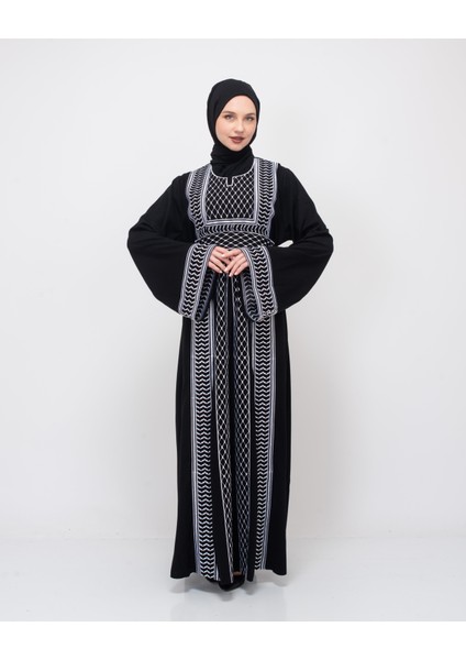 Filistin Geleneksel Kefiye Tek Taraflı Nakışlı Kadın Elbise C100042 fırsatları