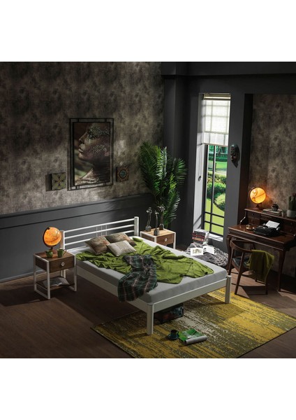 Allegro Çift Kişilik Ferforje Metal Karyola - Beyaz fiyatları