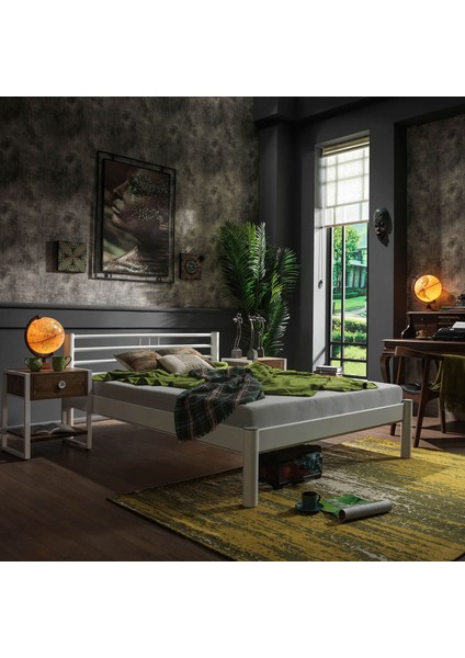 Allegro Çift Kişilik Ferforje Metal Karyola - Beyaz modelleri