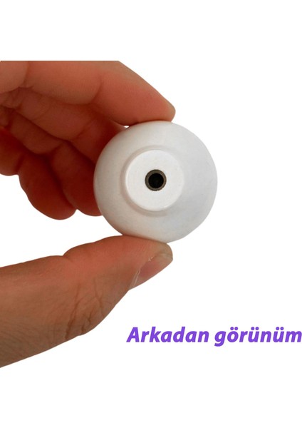 8 Adet Defne Siyah Çizgili Beyaz Polimer Düğme Kulp Mantar Mobilya Mutfak Dolabı Çekmece Kulbu Kulpları