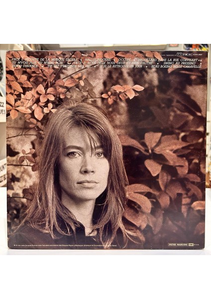 Françoise Hardy ‎- Musique Saoule 1978 Baskı Lp - Plak
