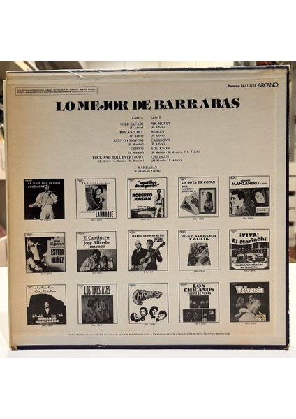 Barrabas - Lo Mejor De Barrabas 1974 Baskı Lp - Plak fiyatları
