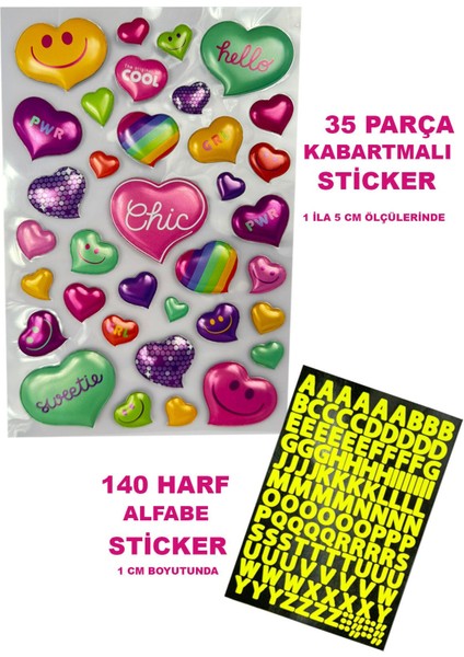 Pembe Çocuk Kaskı Kalpler ve Harfler Stickerlı Spor Koruyucu Kask Pembe Dizlik Dirseklik Seti