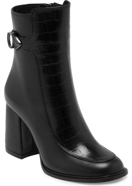 Siyah Hakiki Deri Kadın Klasik Bot - K24K1BT67709-N97