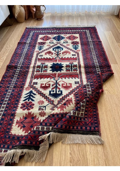 101X170 cm Küçük Alanlar Için Tribal Desenli El Dokuma Vintage Kilim fiyatları