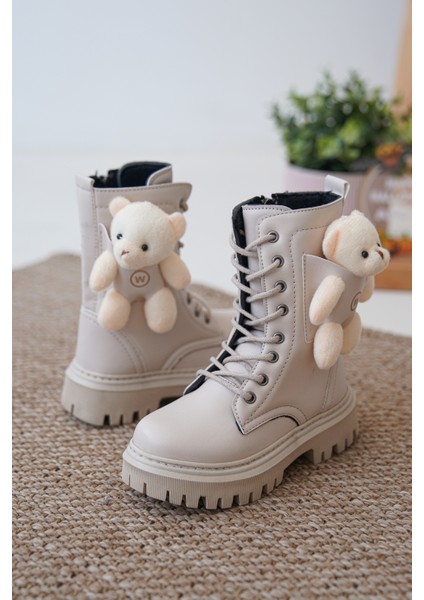 D006 Günlük Ortopedik Ayıcıklı Kız Çocuk Botu