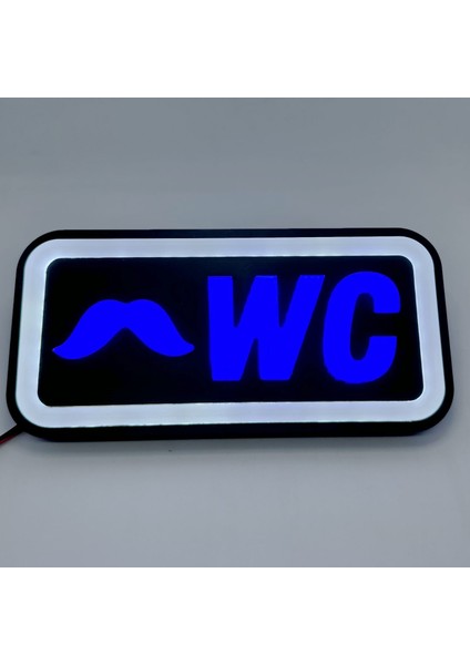 'bay Wc' Işıklı Özel Tabela LED Ile Neon Görünümlü Tabela (29X15CM)