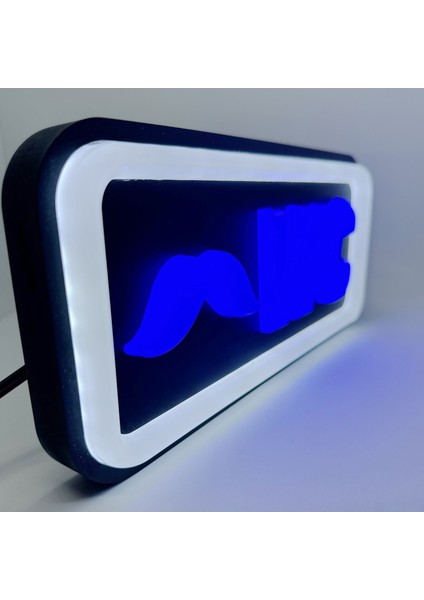 'bay Wc' Işıklı Özel Tabela LED Ile Neon Görünümlü Tabela (29X15CM)